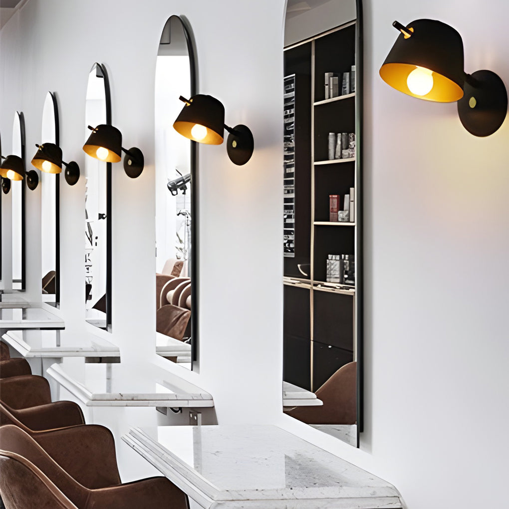 Modern Matte Metal Wall Sconce - Nordic Hat Design Lighting