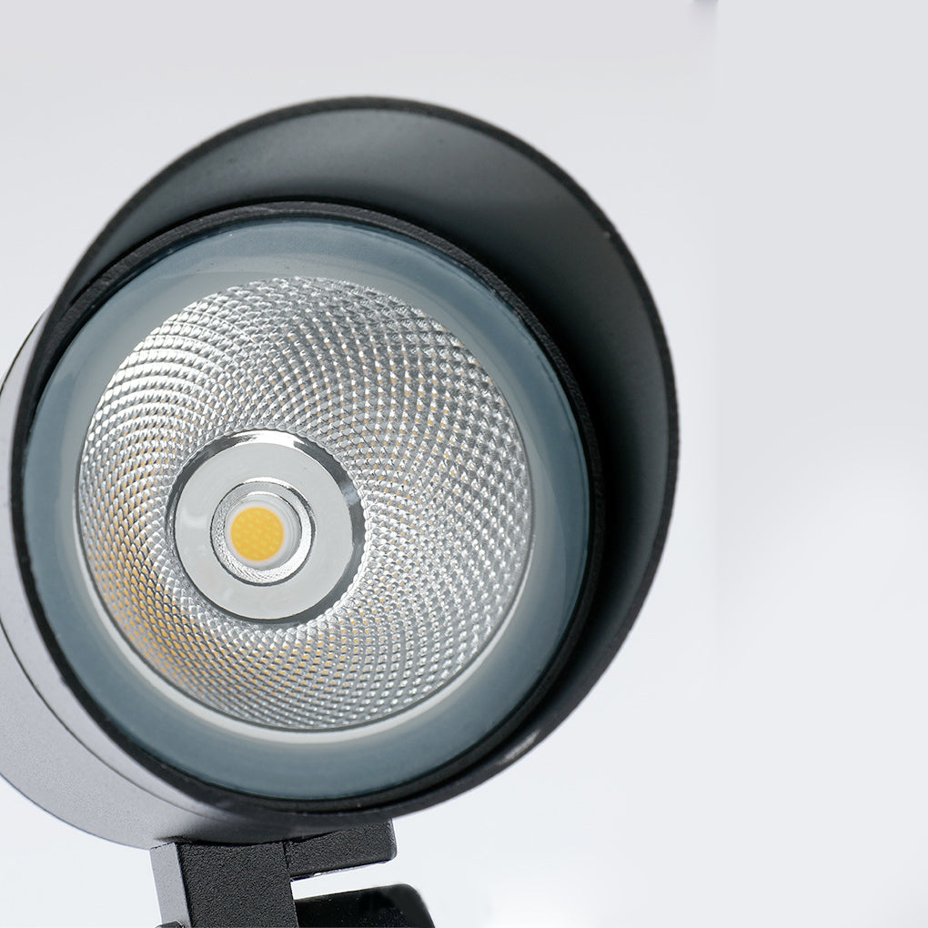 Modern Black Aluminum LED Outdoor Spotlight for Lawns & Gardens