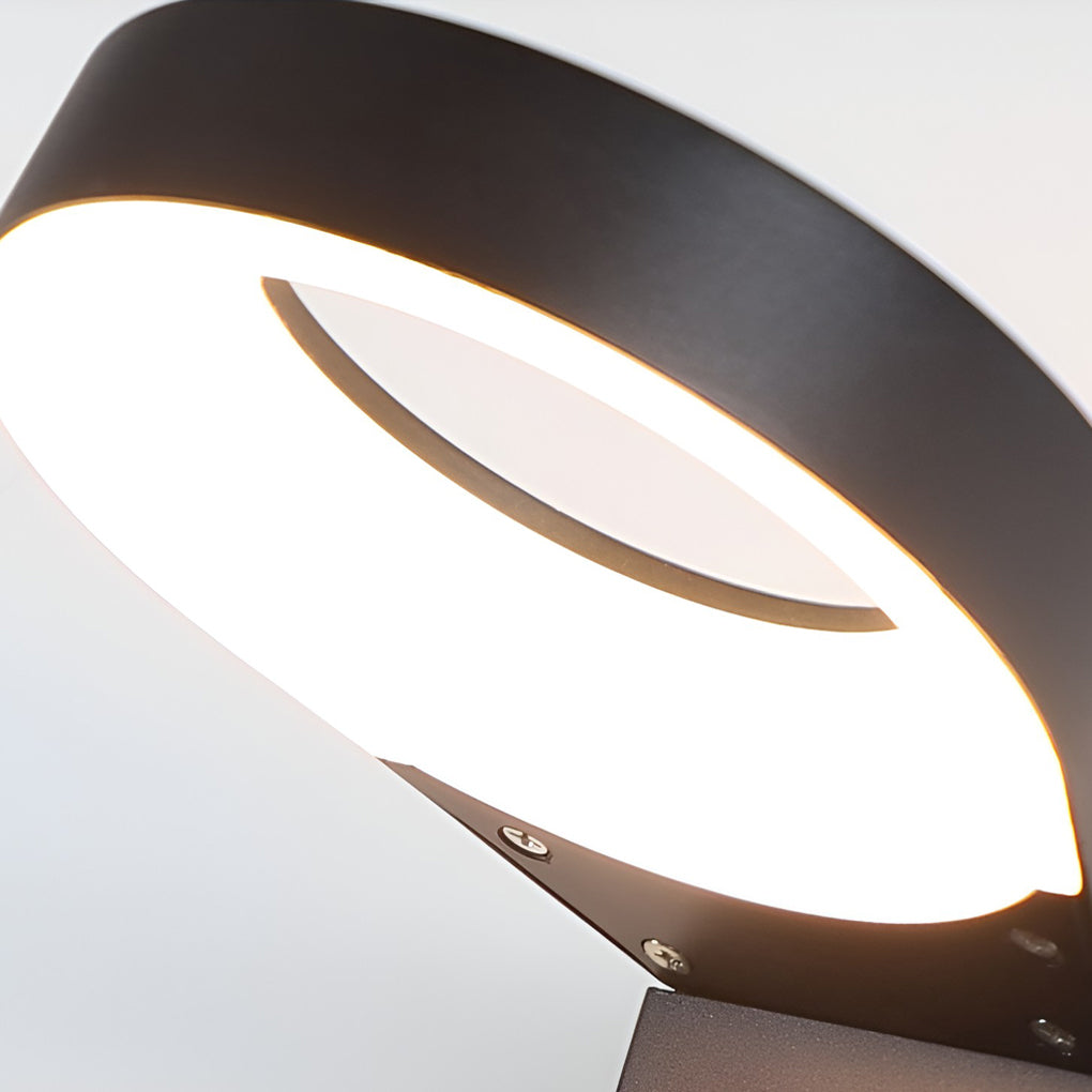 18W LED Ring Outdoor Wall & Path Lamp - Modern Landscape Lighting