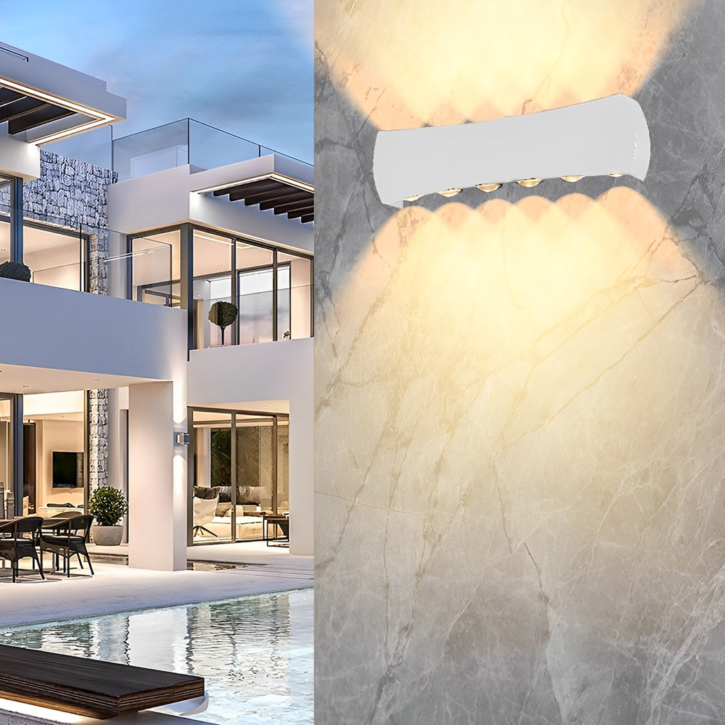 Modern Aluminum LED Outdoor Wall Light Waterproof Up Down