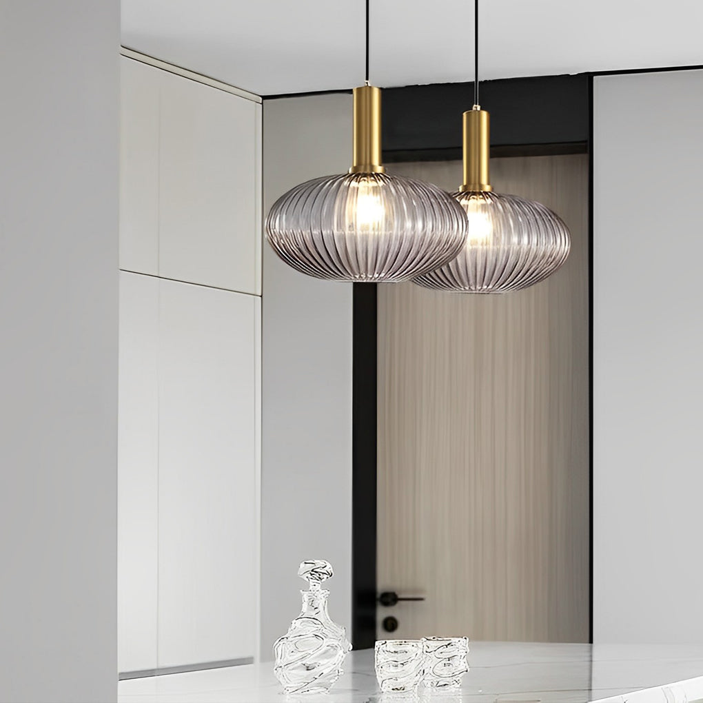 Modern Glass Lantern Pendant Light - Nordic LED Chandelier