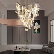 Modern Acrylic Curl Chandelier with Stepless Dimming LED