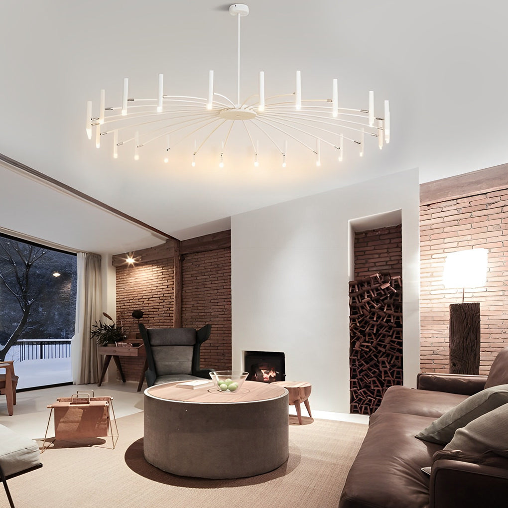Adjustable Metal LED Minimalist Chandelier with 3-Step Dimming