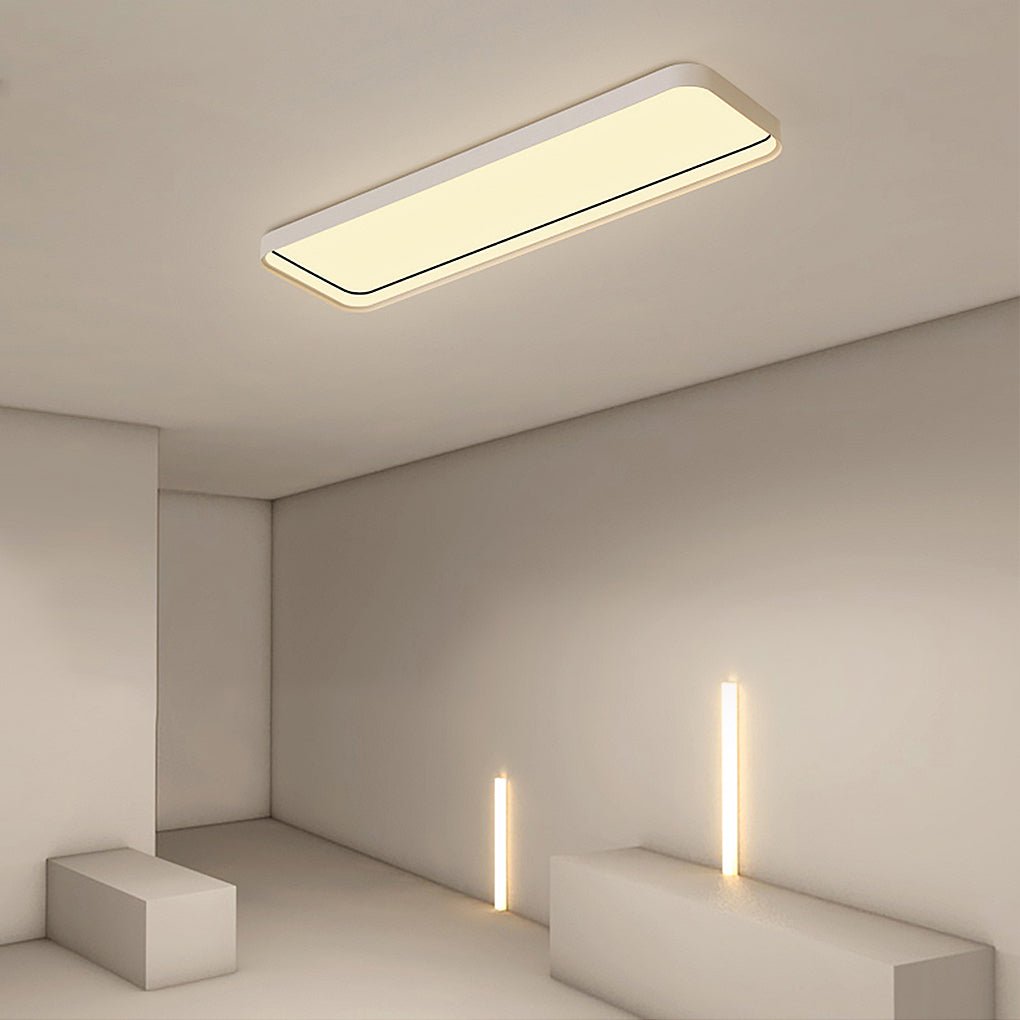 18" Rectangular LED Flush Mount Ceiling Light with Remote Control