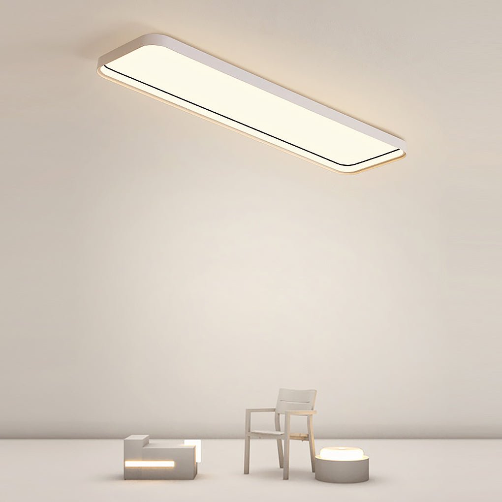 18" Rectangular LED Flush Mount Ceiling Light with Remote Control