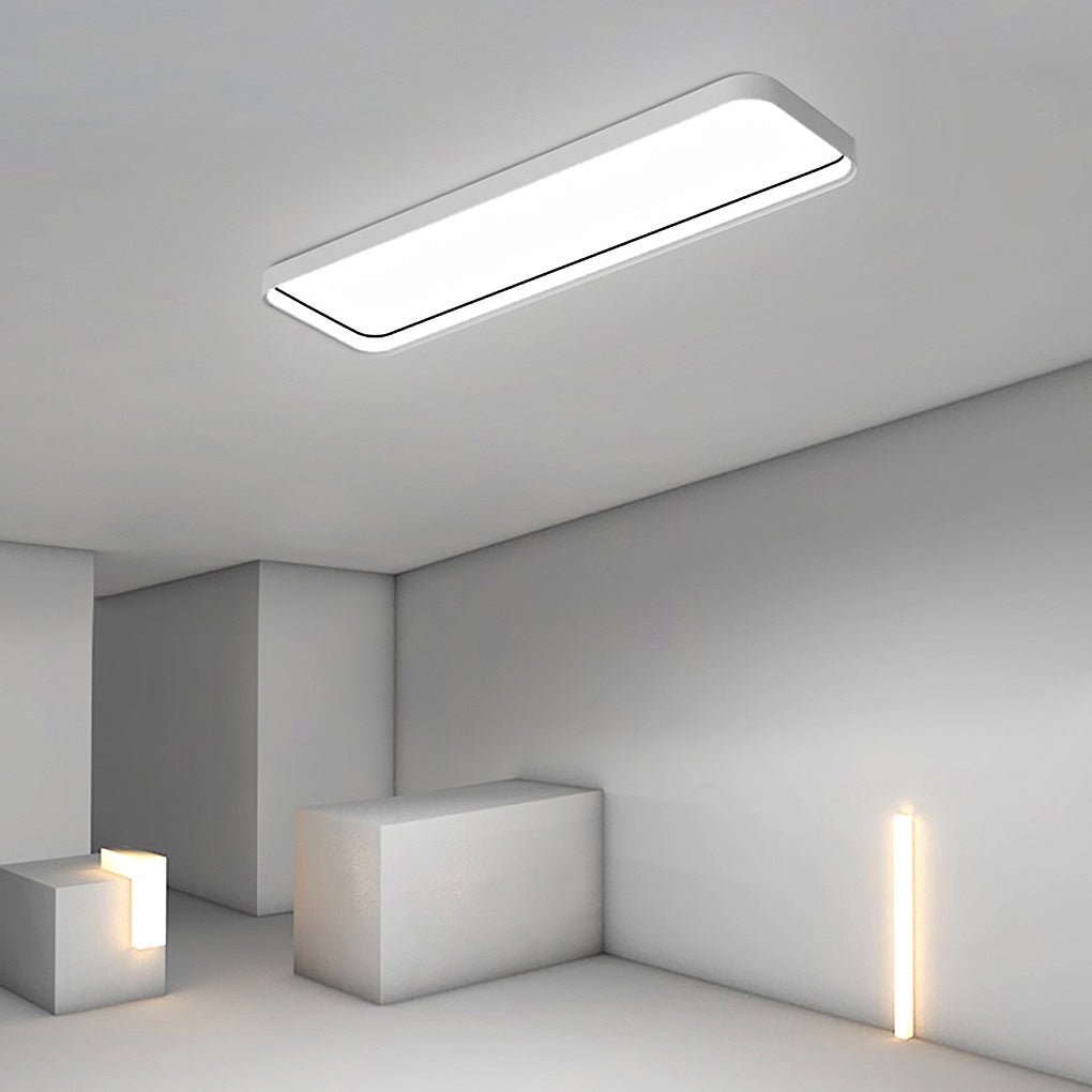 18" Rectangular LED Flush Mount Ceiling Light with Remote Control