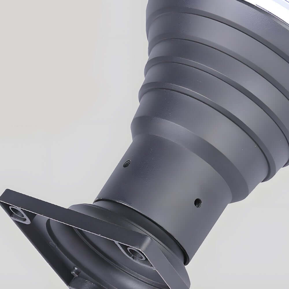 18.9" Modern Black Solar Outdoor Post Light with LED