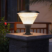 18.9" Modern Black Solar Outdoor Post Light with LED