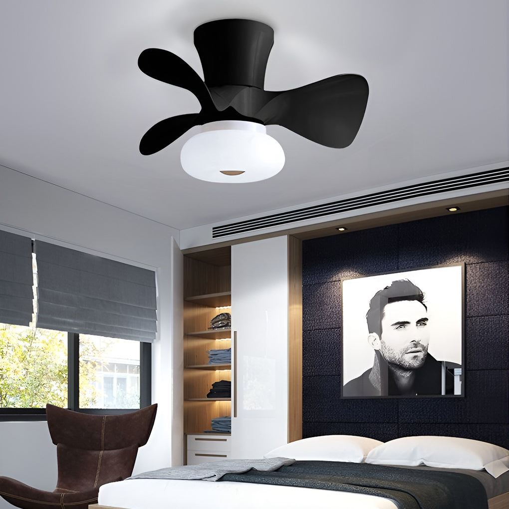 Modern LED Ceiling Fan Light with Remote & 3-Step Dimming