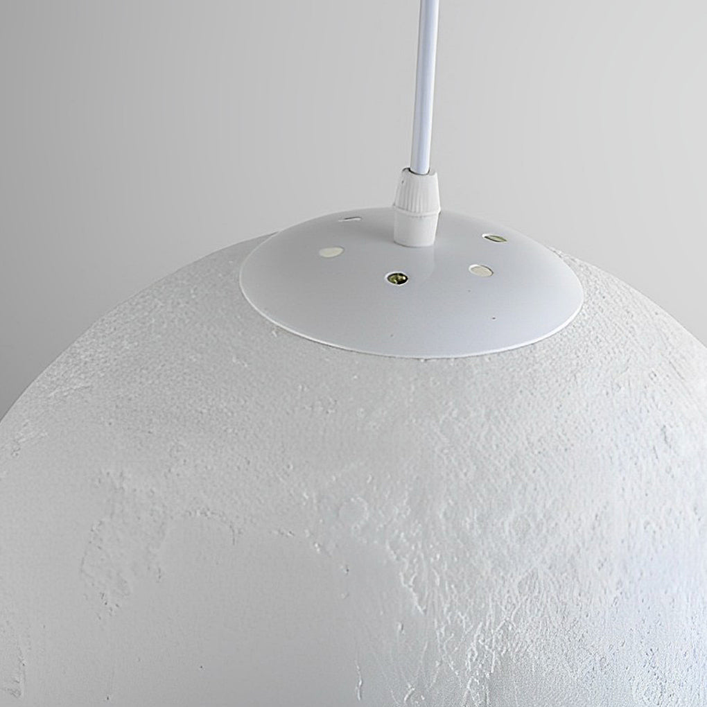 3D Moon Pendant Light Modern Nordic Spherical Hanging Lamp