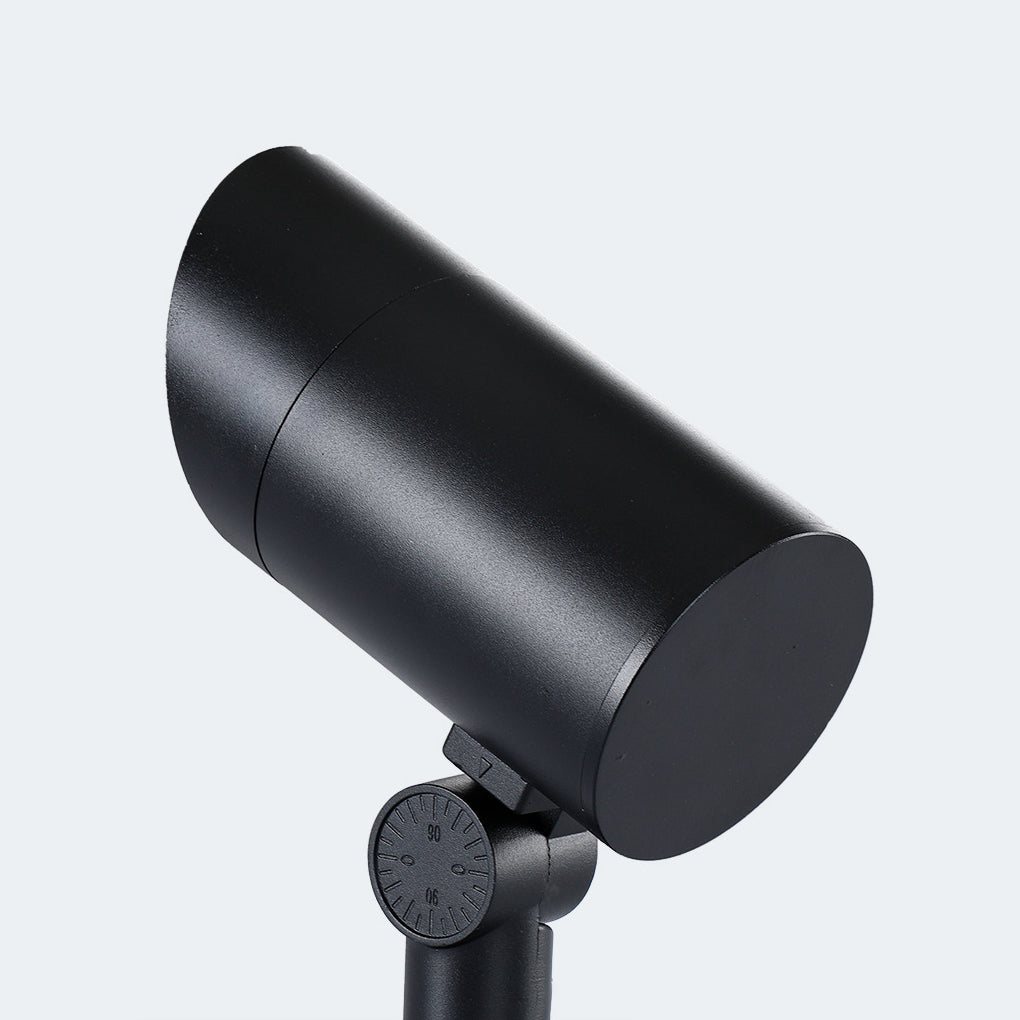 Modern Black Aluminum LED Outdoor Spotlight for Lawns & Gardens