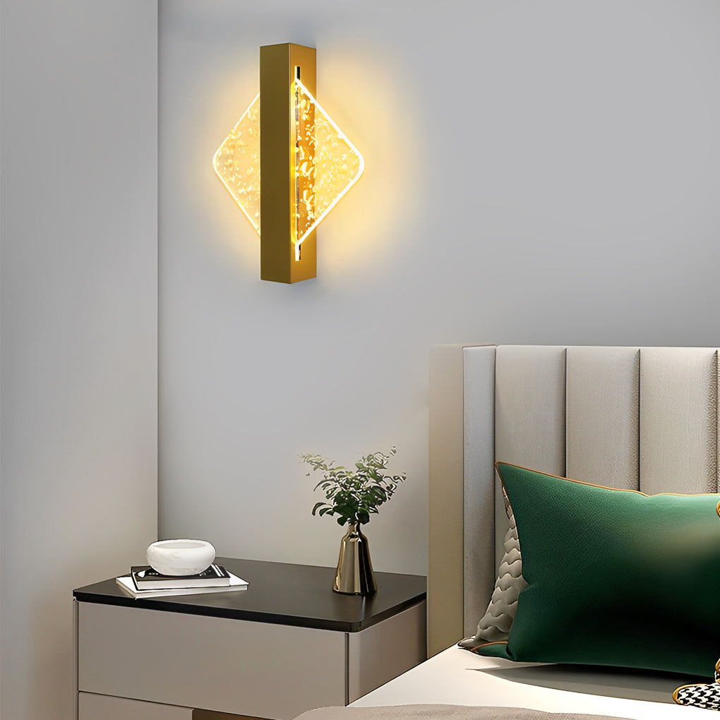Modern Geometric LED Wall Sconce - Acrylic & Metal Finish