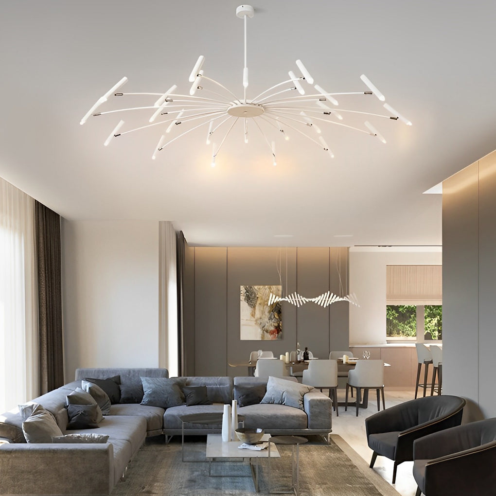 Adjustable Metal LED Minimalist Chandelier with 3-Step Dimming