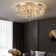 19" Crystal Flush Mount Ceiling Light Modern LED Fixture
