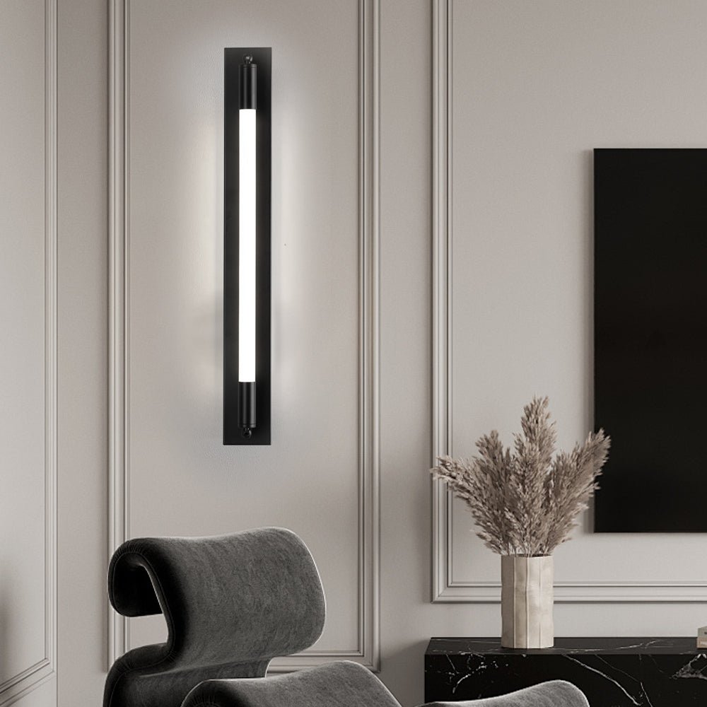 Modern Acrylic Tube LED Wall Light 19.7" - Black/Gold/Chrome
