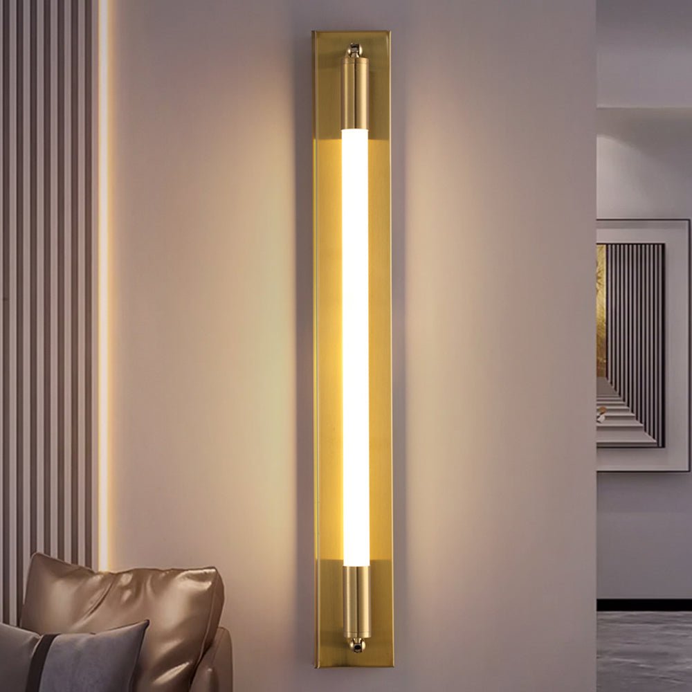 Modern Acrylic Tube LED Wall Light 19.7" - Black/Gold/Chrome