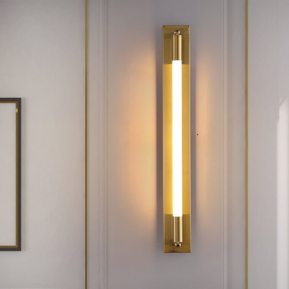 Modern Acrylic Tube LED Wall Light 19.7" - Black/Gold/Chrome