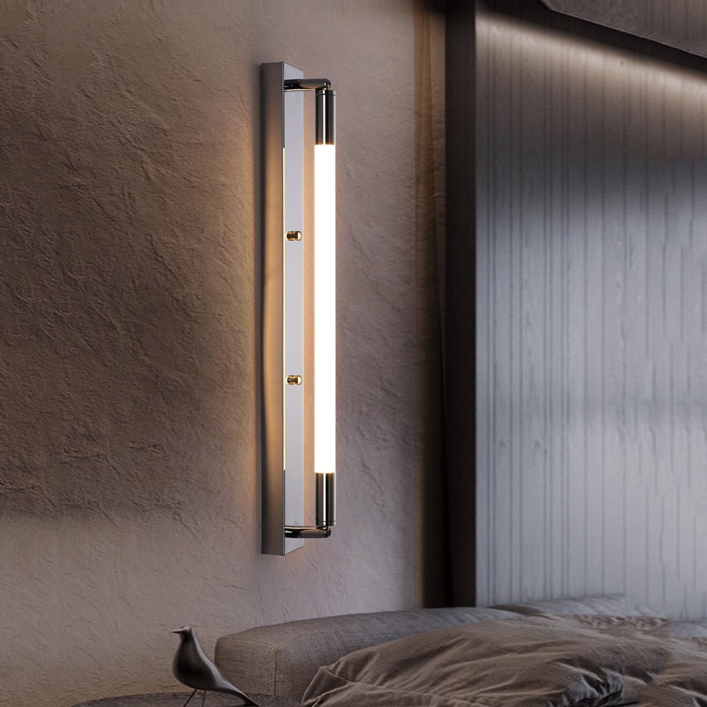 Modern Acrylic Tube LED Wall Light 19.7" - Black/Gold/Chrome
