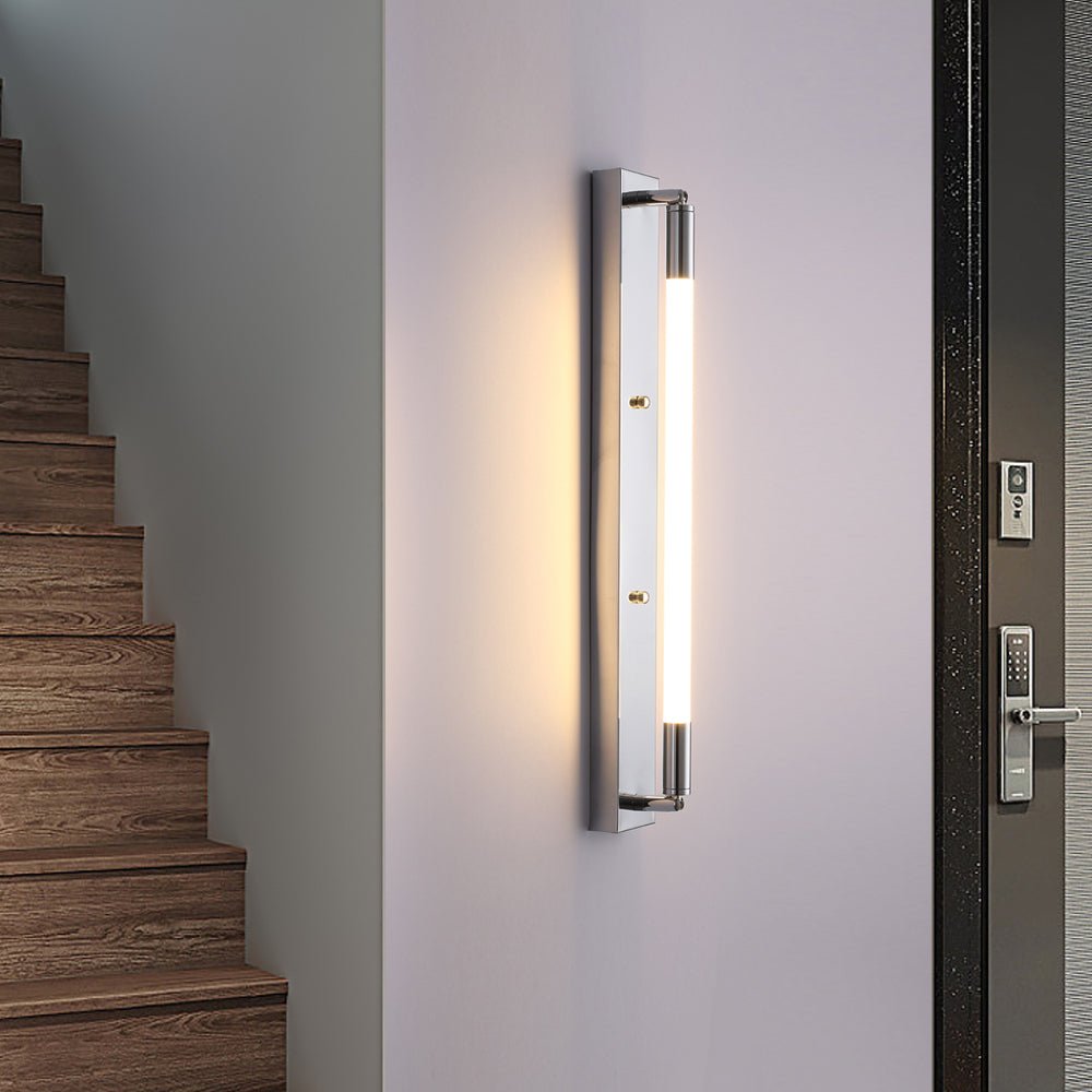 Modern Acrylic Tube LED Wall Light 19.7" - Black/Gold/Chrome