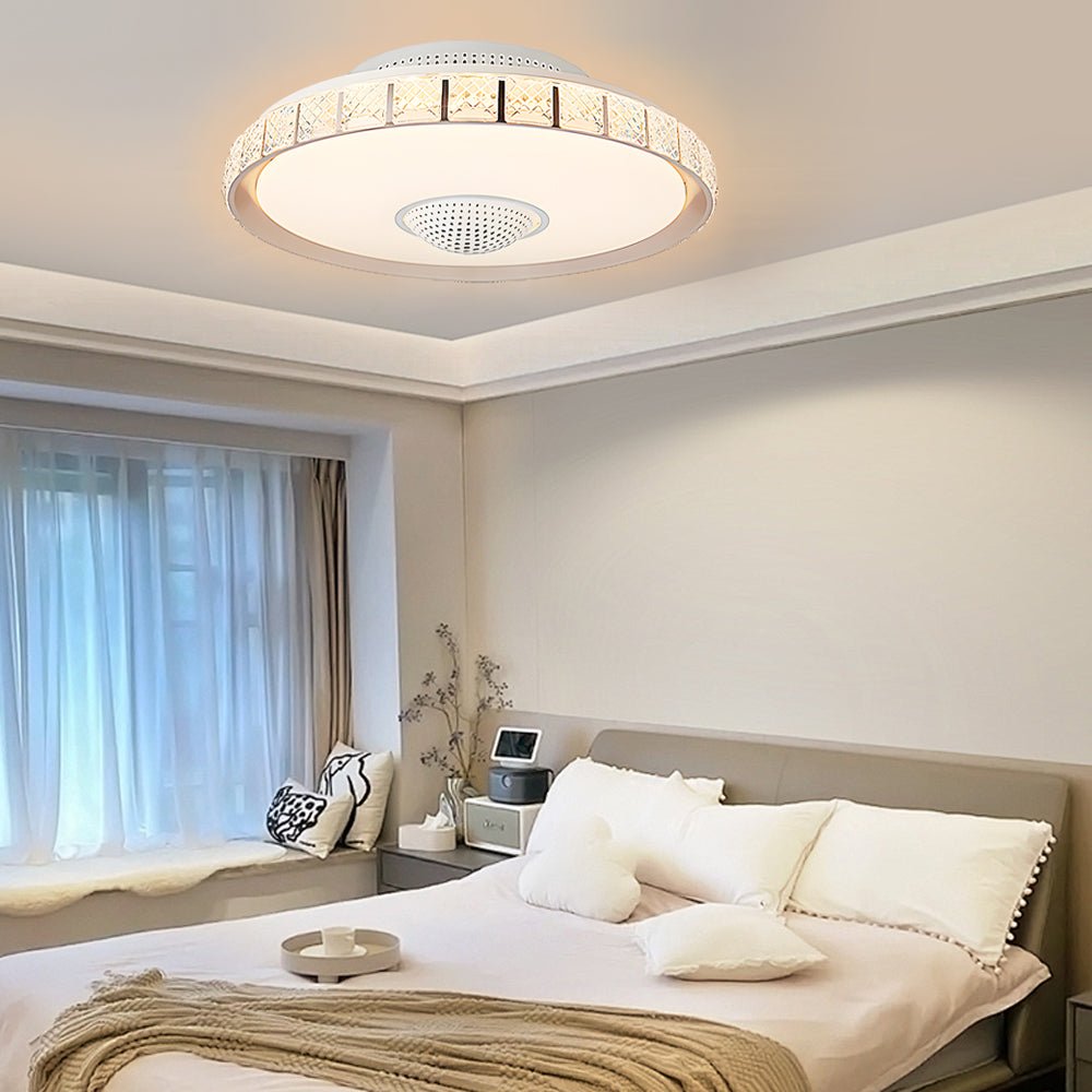 19.7" Bladeless LED Ceiling Fan with Light & Remote Control