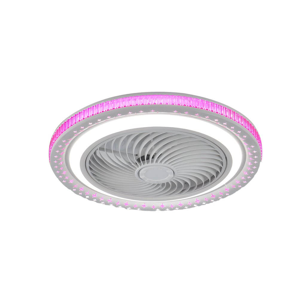 19.7" Modern Bladeless Ceiling Fan with LED Light and Remote