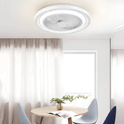 19.7" Modern Bladeless Ceiling Fan with LED Light and Remote