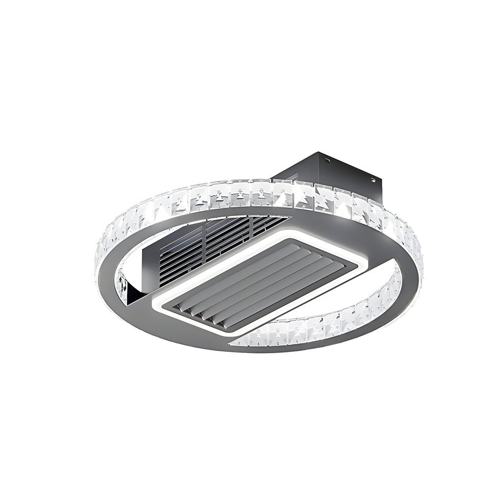Modern Bladeless Ceiling Fan with LED Light & Remote - 6 Speeds