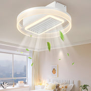 Modern Bladeless Ceiling Fan with LED Light & Remote - 6 Speeds