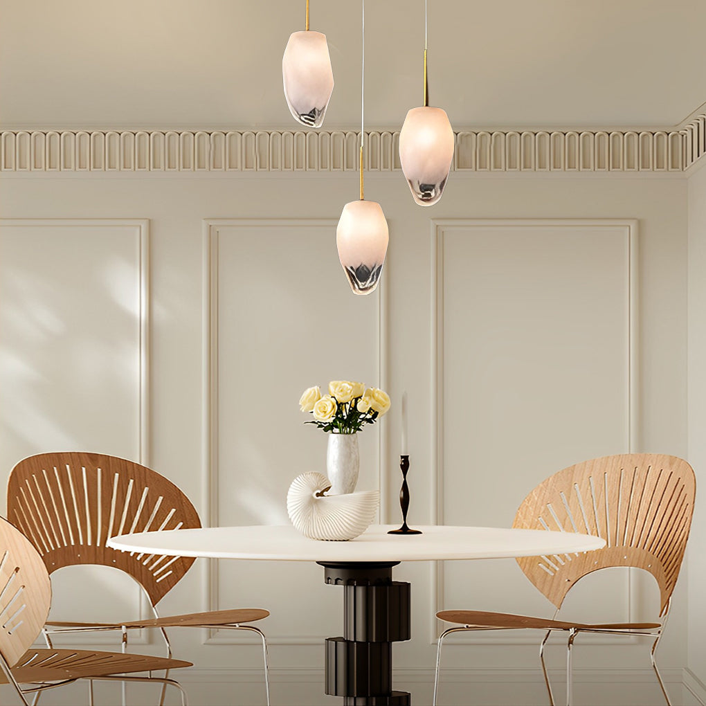 Modern Molecular Glass Chandelier Gold Electroplated LED Sputnik