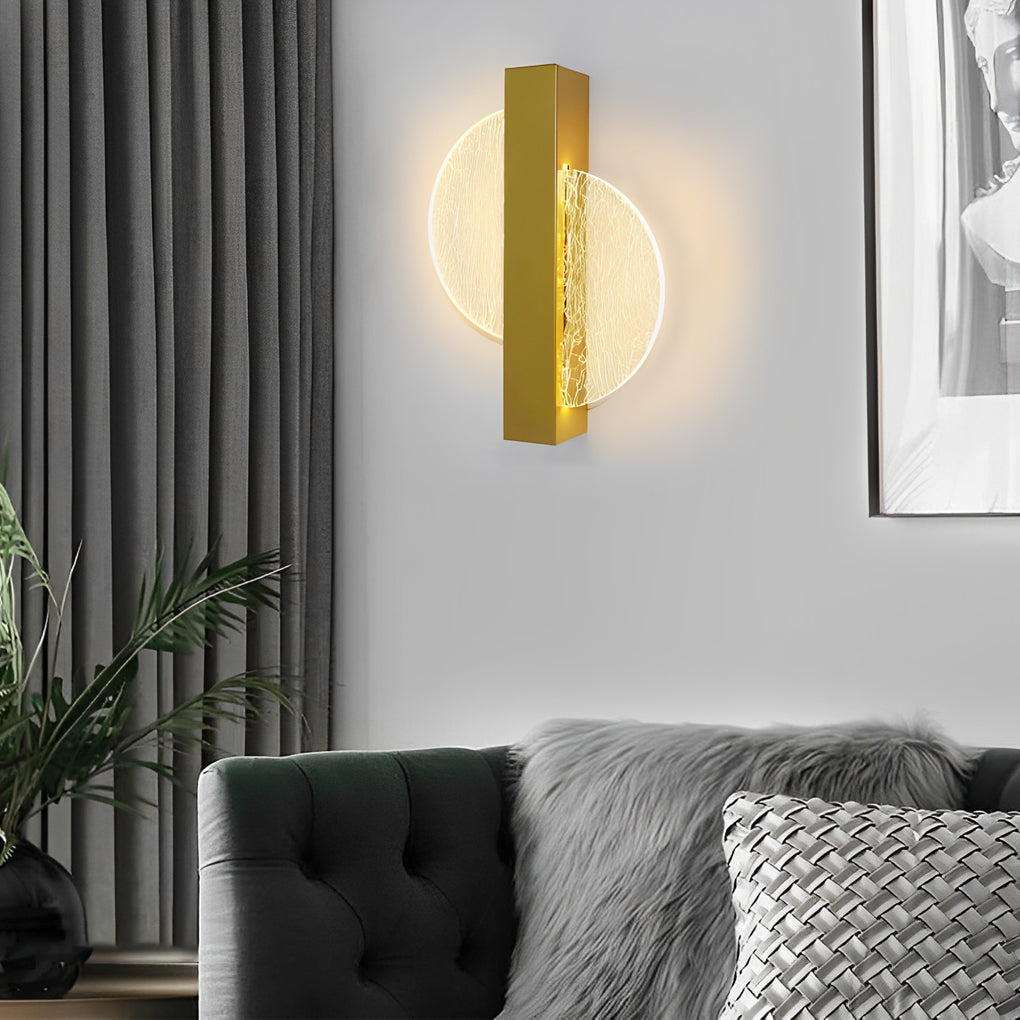 Modern Geometric LED Wall Sconce - Acrylic & Metal Finish