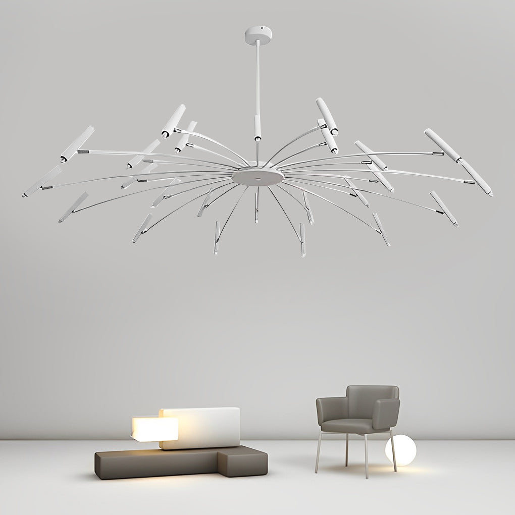 Adjustable Metal LED Minimalist Chandelier with 3-Step Dimming