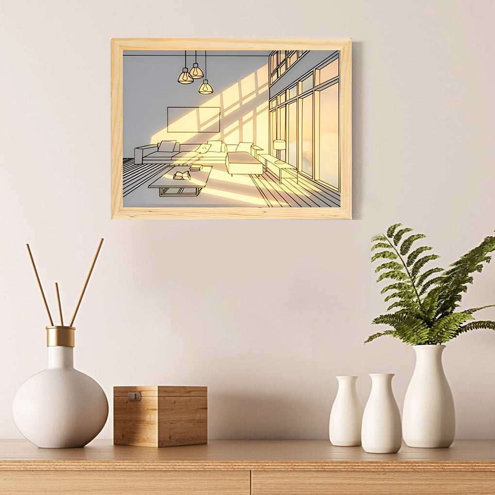 Dimmable LED Sunshine Painting Night Light with Touch Control