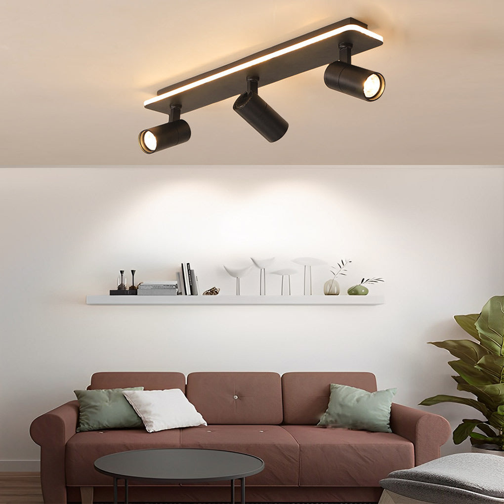 Modern Adjustable LED Track Spotlight - Aluminum Flush Mount 2/3/4