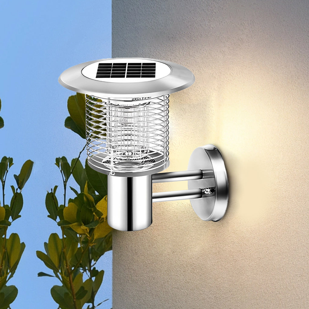 Solar Mosquito Killer Lamp Outdoor Garden Light LED Stainless Steel