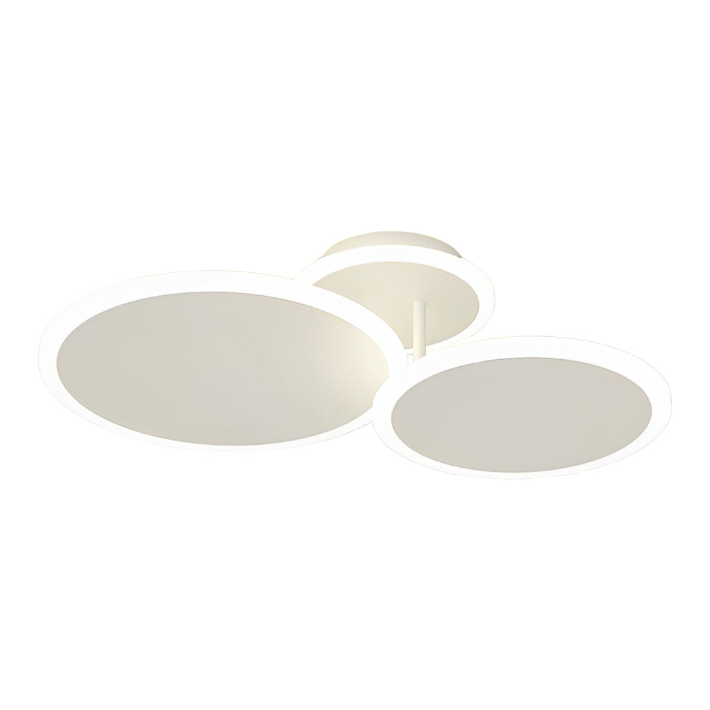 Nordic Round LED Ceiling Light - Matte White Three-Step Dimming