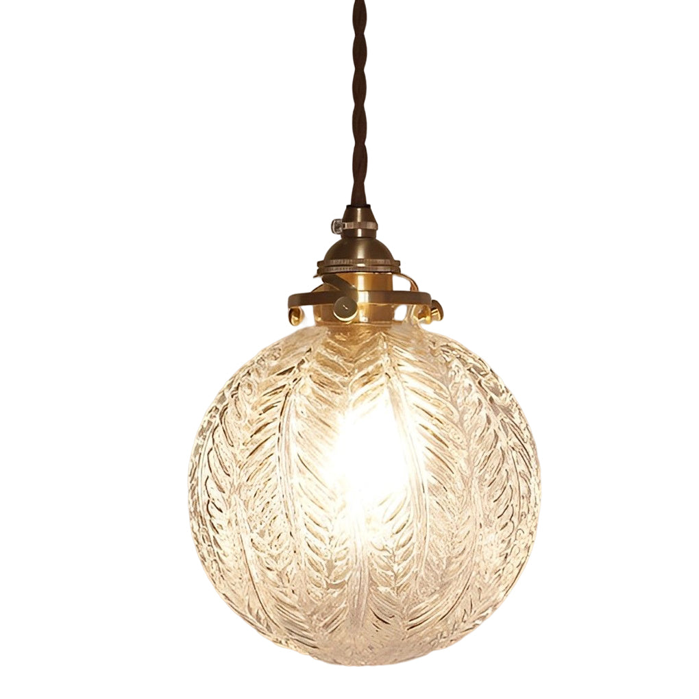 Modern Glass Ball Pendant Light with 3-Step Dimming LED