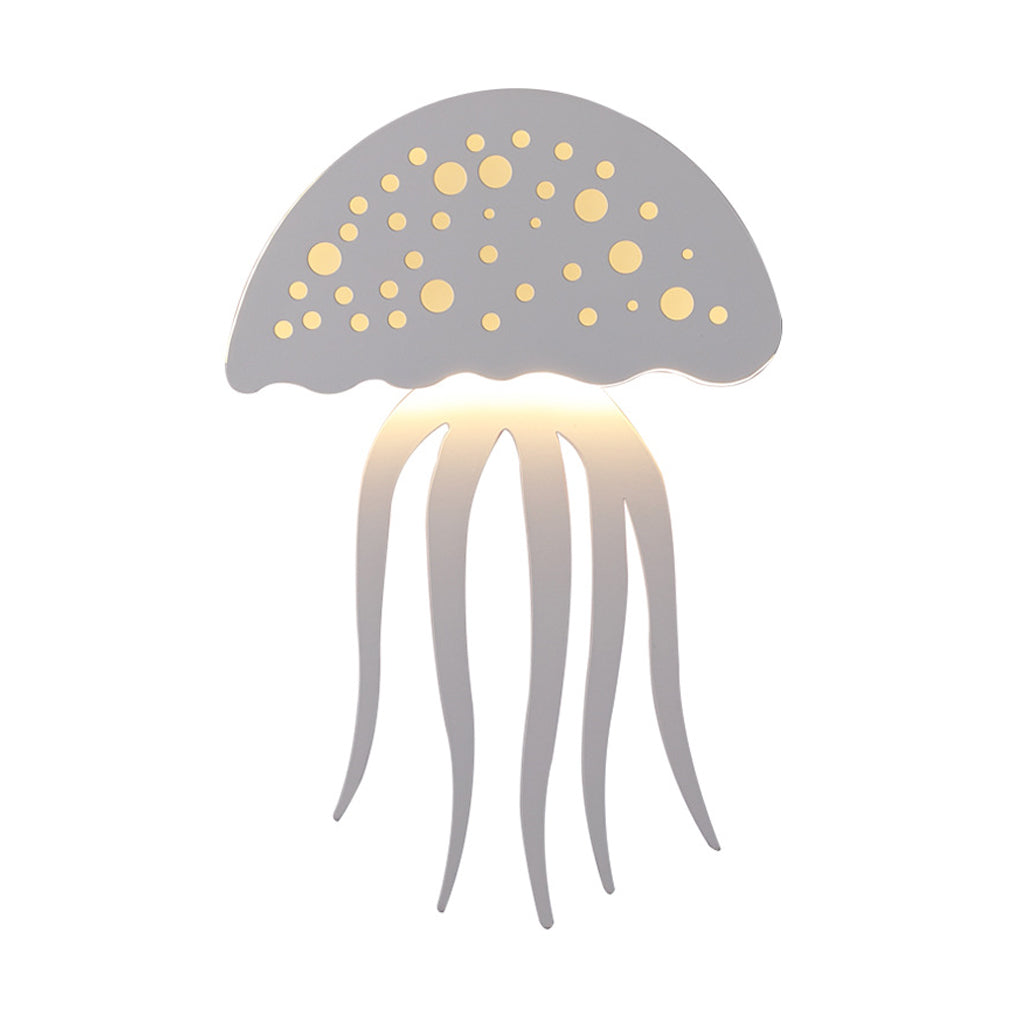 Jellyfish LED Wall Sconce - Modern Acrylic & Metal White Finish