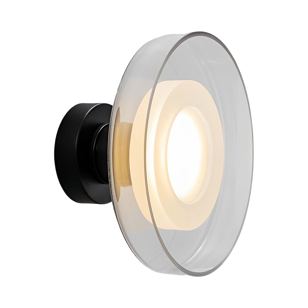 Modern Round Glass Wall Sconce with LED Light