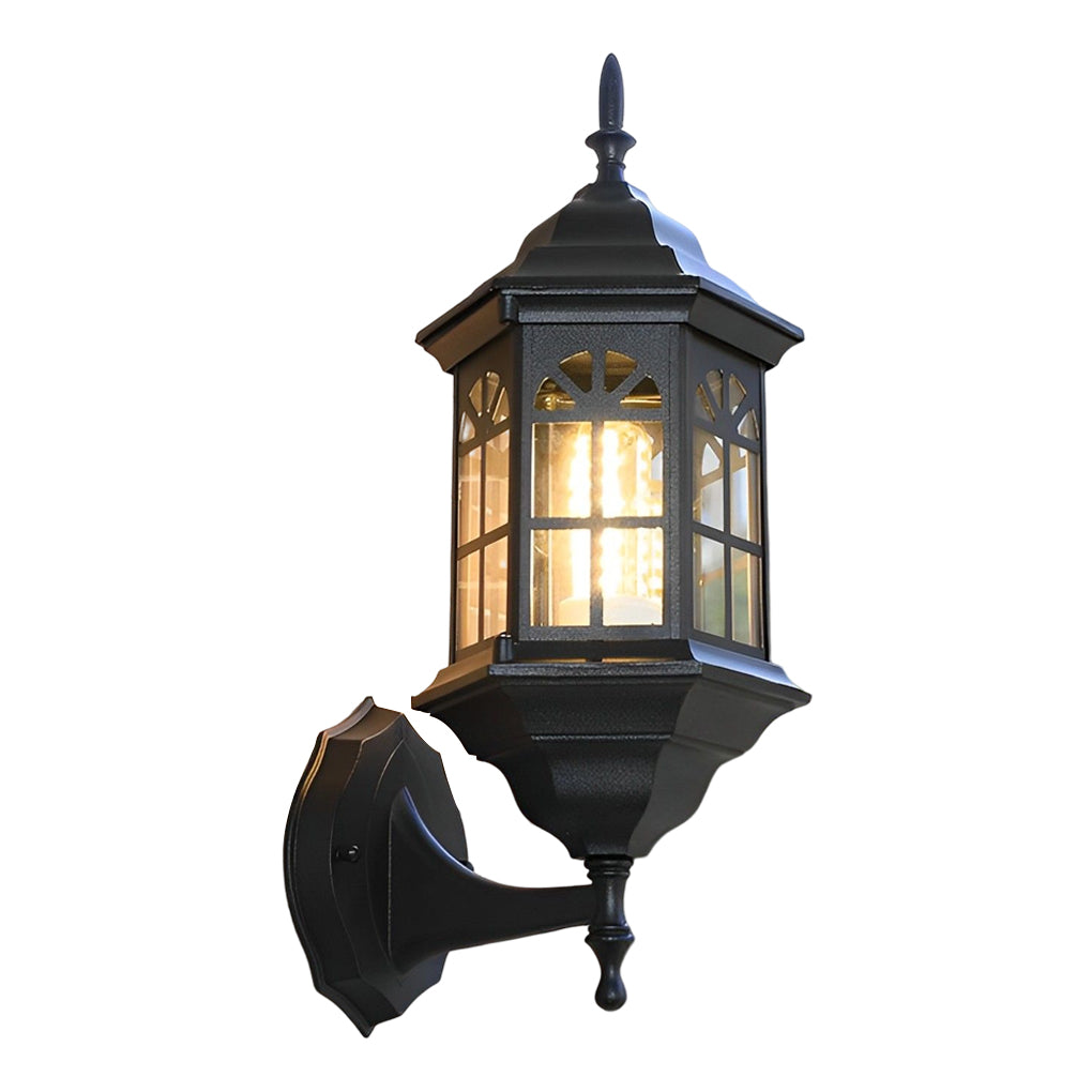 Modern Outdoor Wall Lamp - Aluminum & Glass Waterproof Sconce