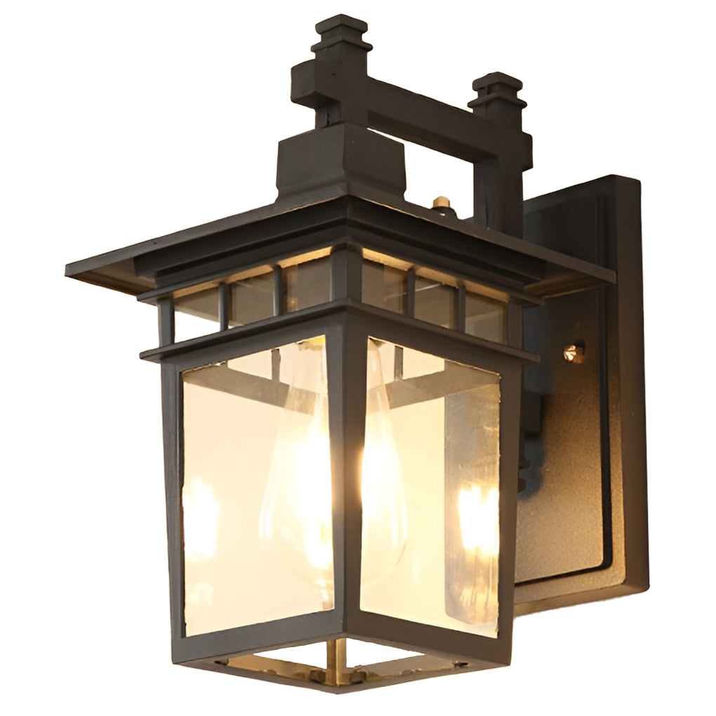 Industrial Glass Outdoor Wall Sconce Waterproof LED Lamp