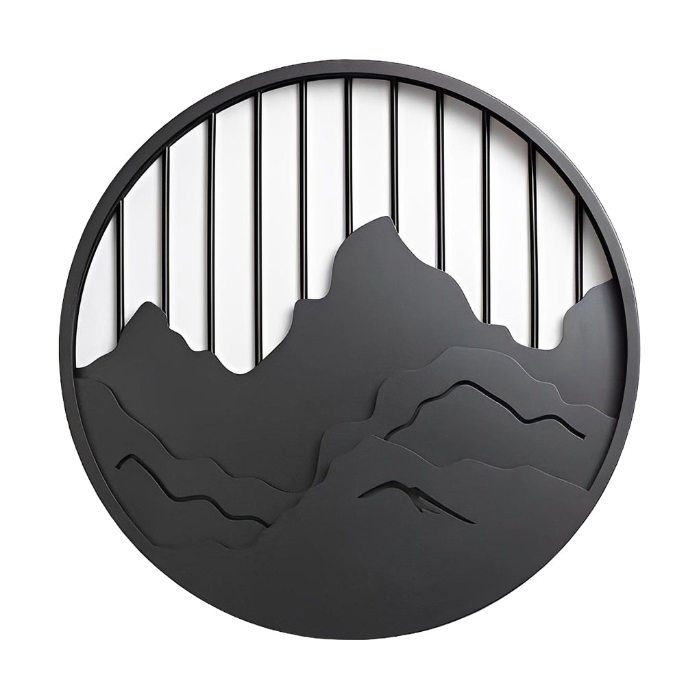 Mountain Scenery LED Outdoor Wall Sconce - Modern Waterproof Iron