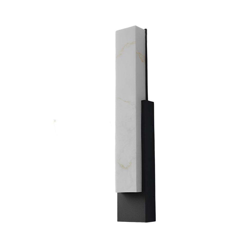 Modern Black Marble Outdoor Wall Light - LED Waterproof Fixture
