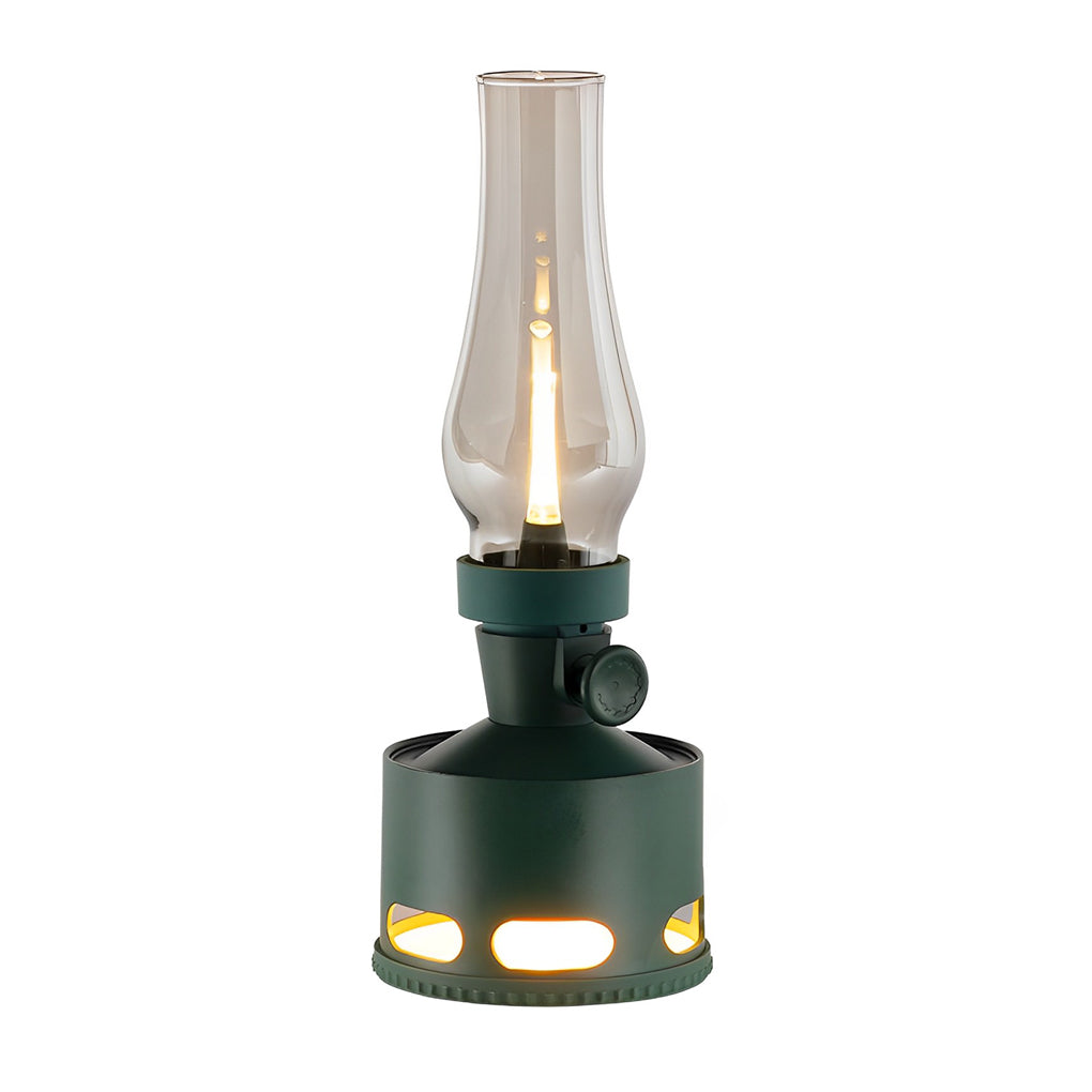Portable LED Kerosene Style Glass Table Lamp with Gravity Sensor