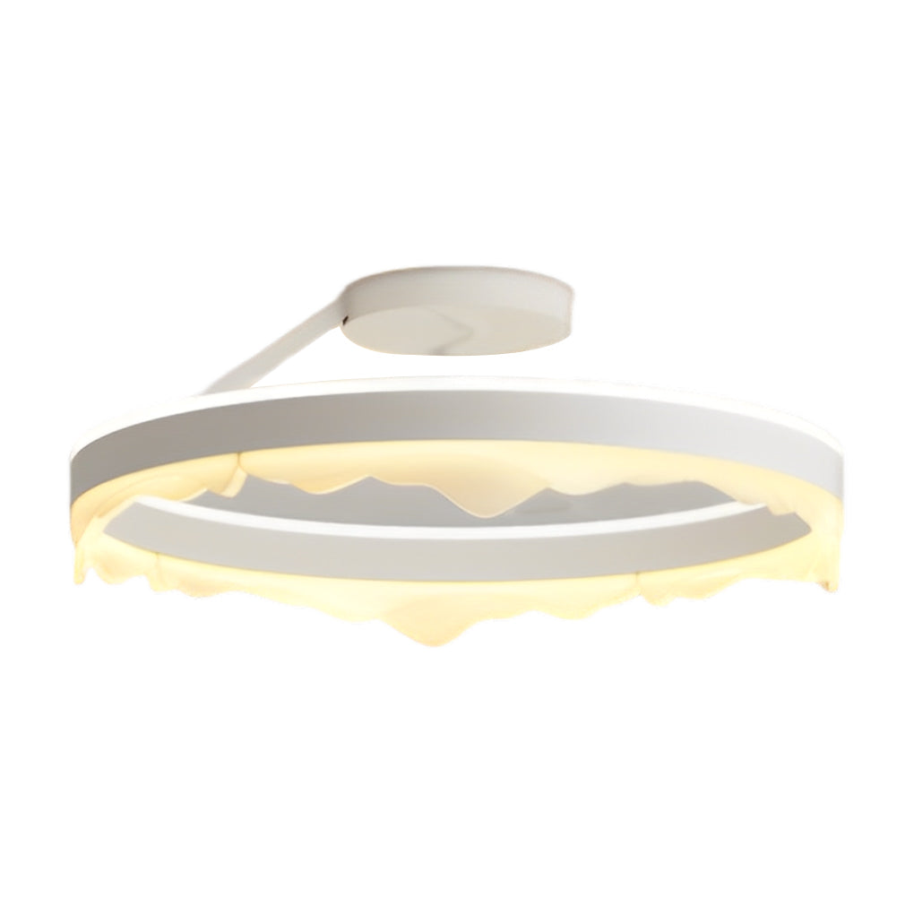 Modern Round LED Flush Mount Ceiling Light with Stepless Dimming