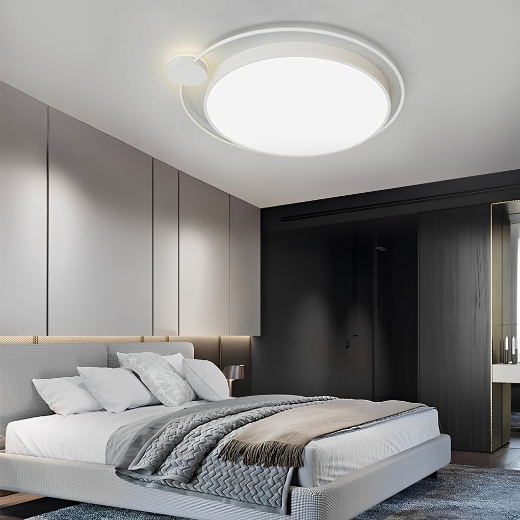 Circular Dimmable LED Flush Mount Ceiling Light | Nordic Style