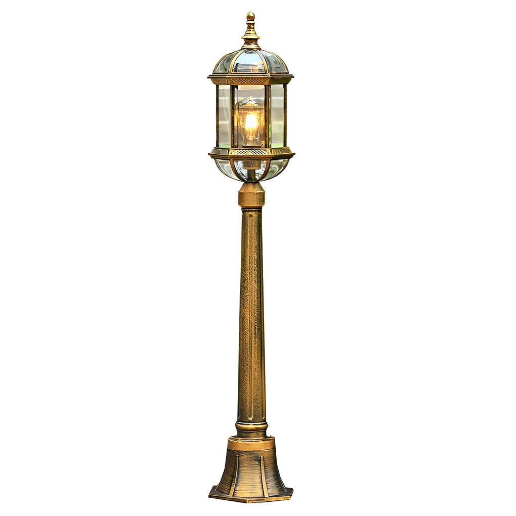 Vintage Golden LED Outdoor Pathway Light | European Lawn Lamp