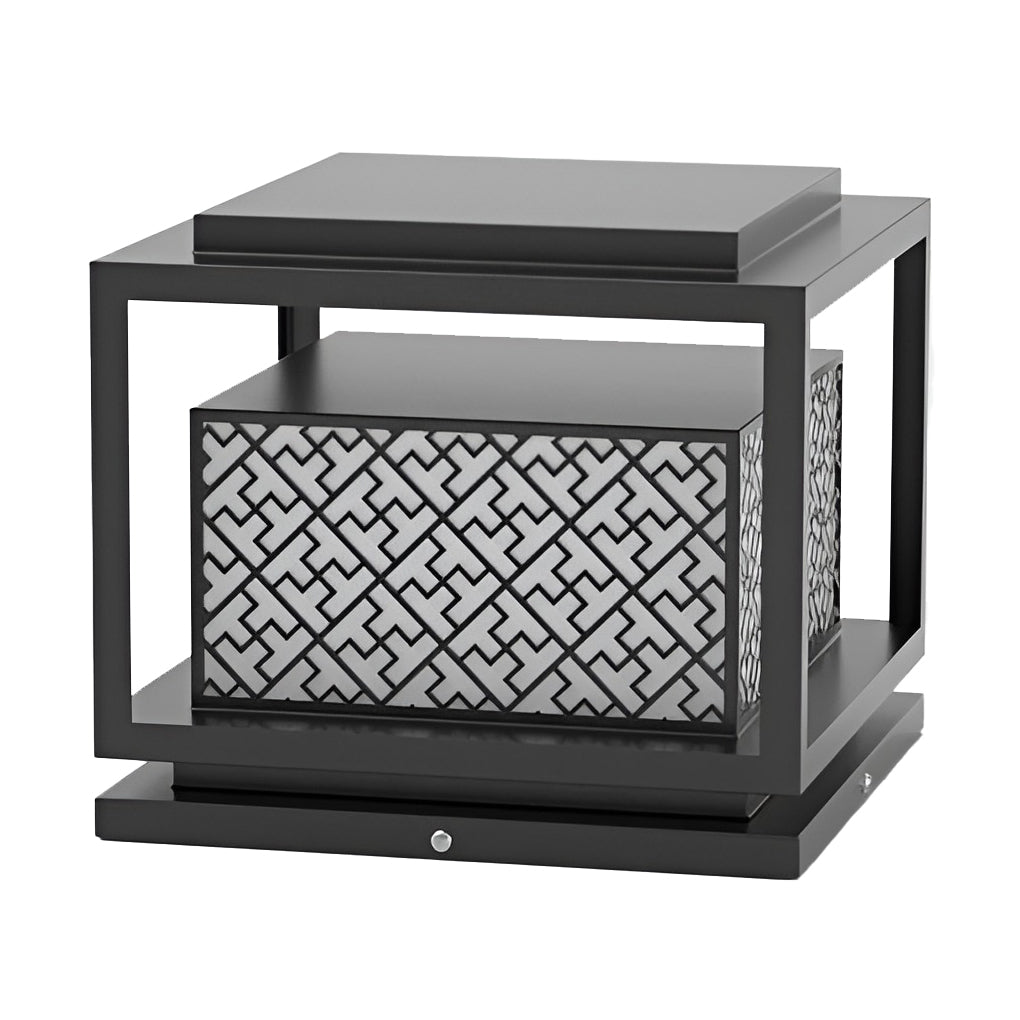 Square Solar Outdoor Fence Post Light - Waterproof IP65 Pillar Lamp