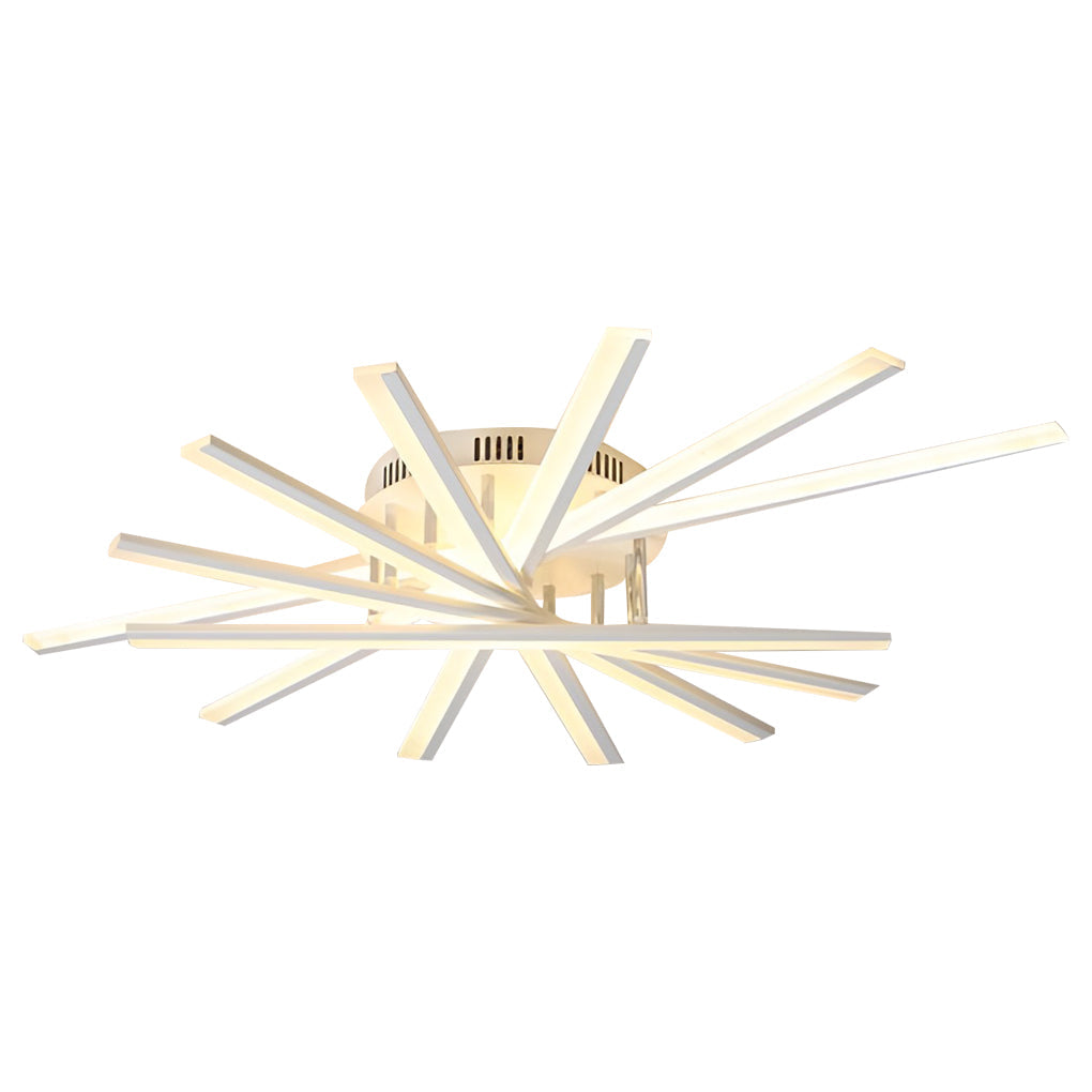 Modern LED Semi Flush Mount Ceiling Light with Stepless Dimming