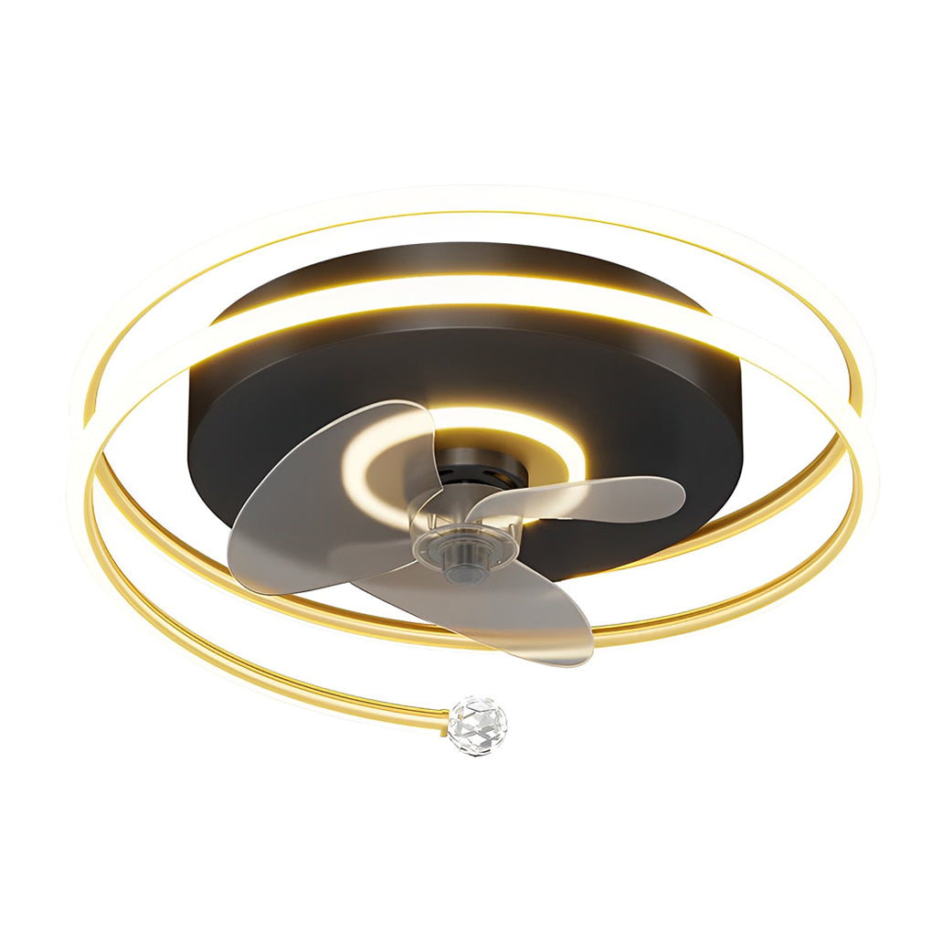 Modern Bladeless LED Ceiling Fan Light with Silent Operation