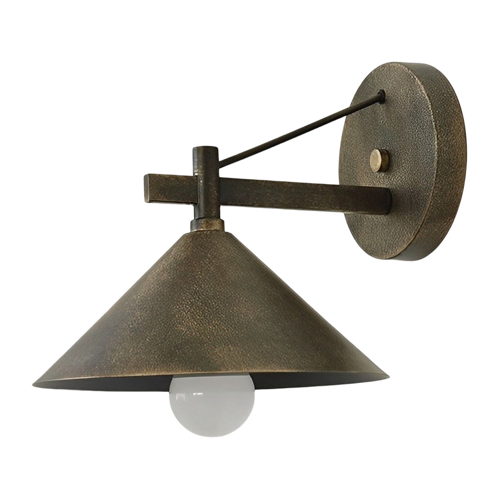 Industrial Conical Outdoor Wall Sconce - Waterproof Metal Lighting